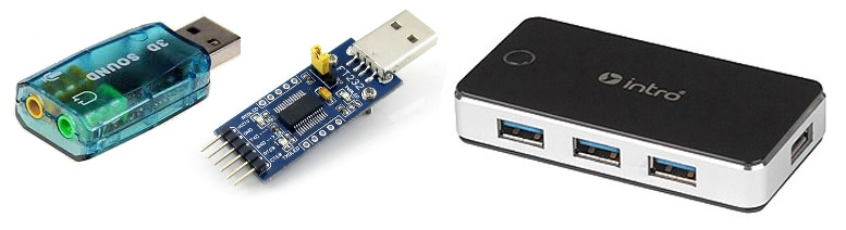 USB Sound, USB-UART, USB HUB
