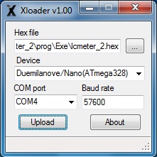 Окно программы XLoader